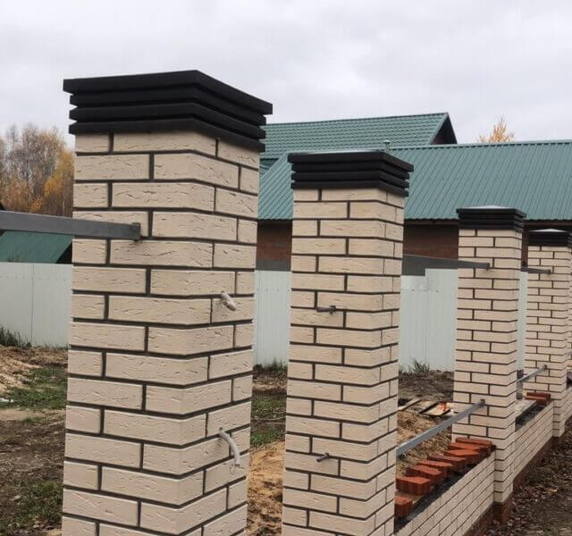 Колпак Zking Бона ХайТек Коричневый на столб 1.5х1.5 кирпича (385х385мм) в Севастополе фото