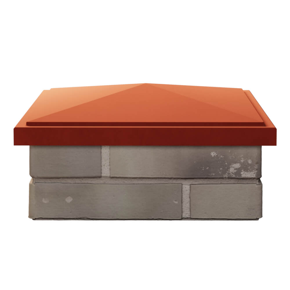 Колпак Zking БонаМоно Красный на столб 1.5х1.5 кирпича (385х385, 400х400мм) Севастополь фото