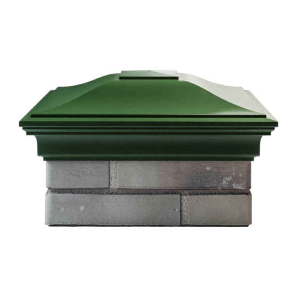 Колпак Zking Монблан Зеленый на столб 1.5х1.5 еврокирпича 0.7НФ (355х355мм) Севастополь фото
