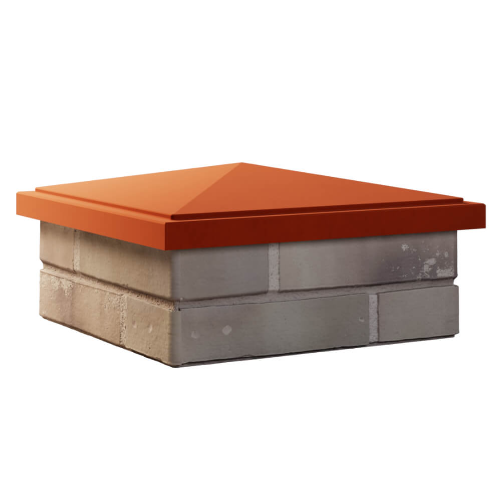 Колпак Zking БонаМоно Красный на столб 1.5х1.5 кирпича (385х385, 400х400мм) в Севастополе фото