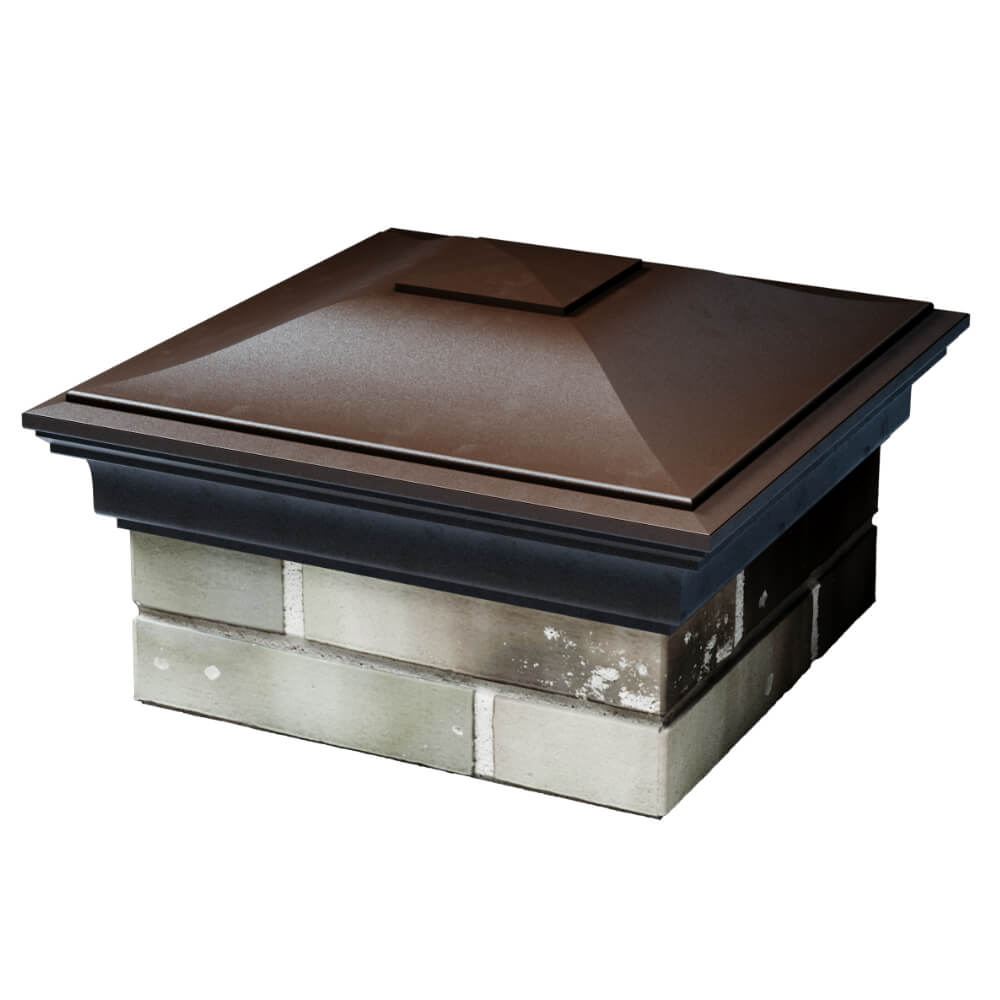 Колпак Zking Монблан Коричневый на столб 1.5х1.5 кирпича (385х385мм) в Севастополе фото