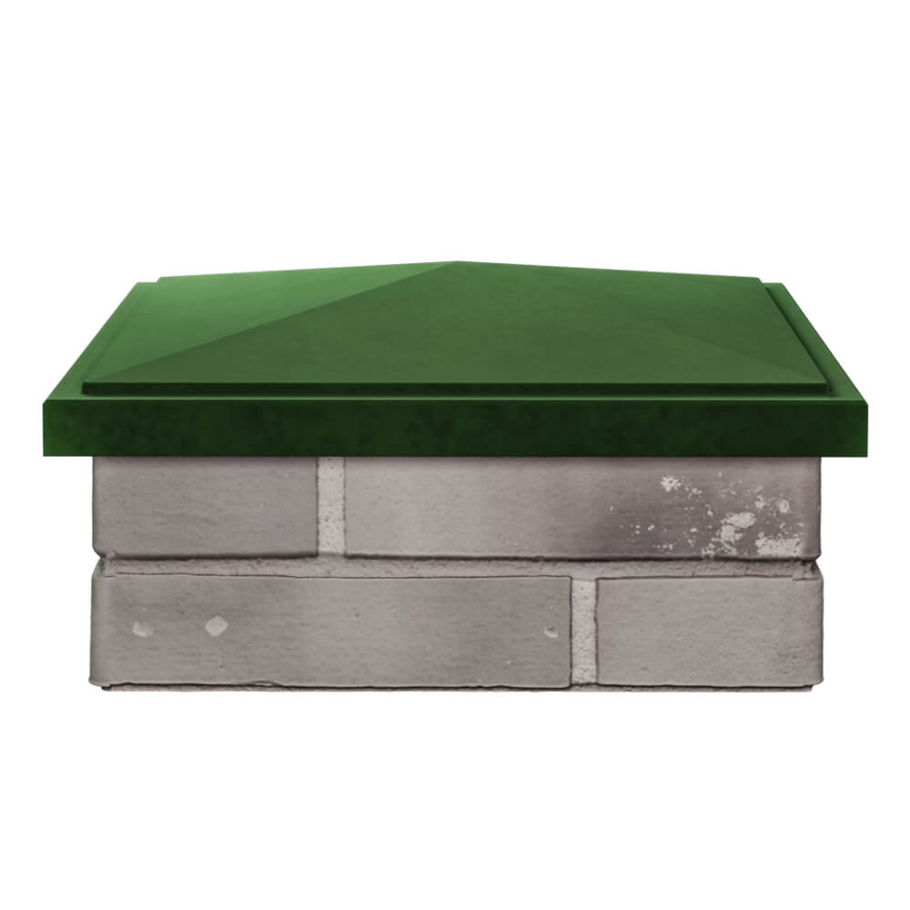 Колпак Zking БонаМоно Зеленый на столб 1.5х1.5 кирпича (385х385, 400х400мм) Севастополь фото