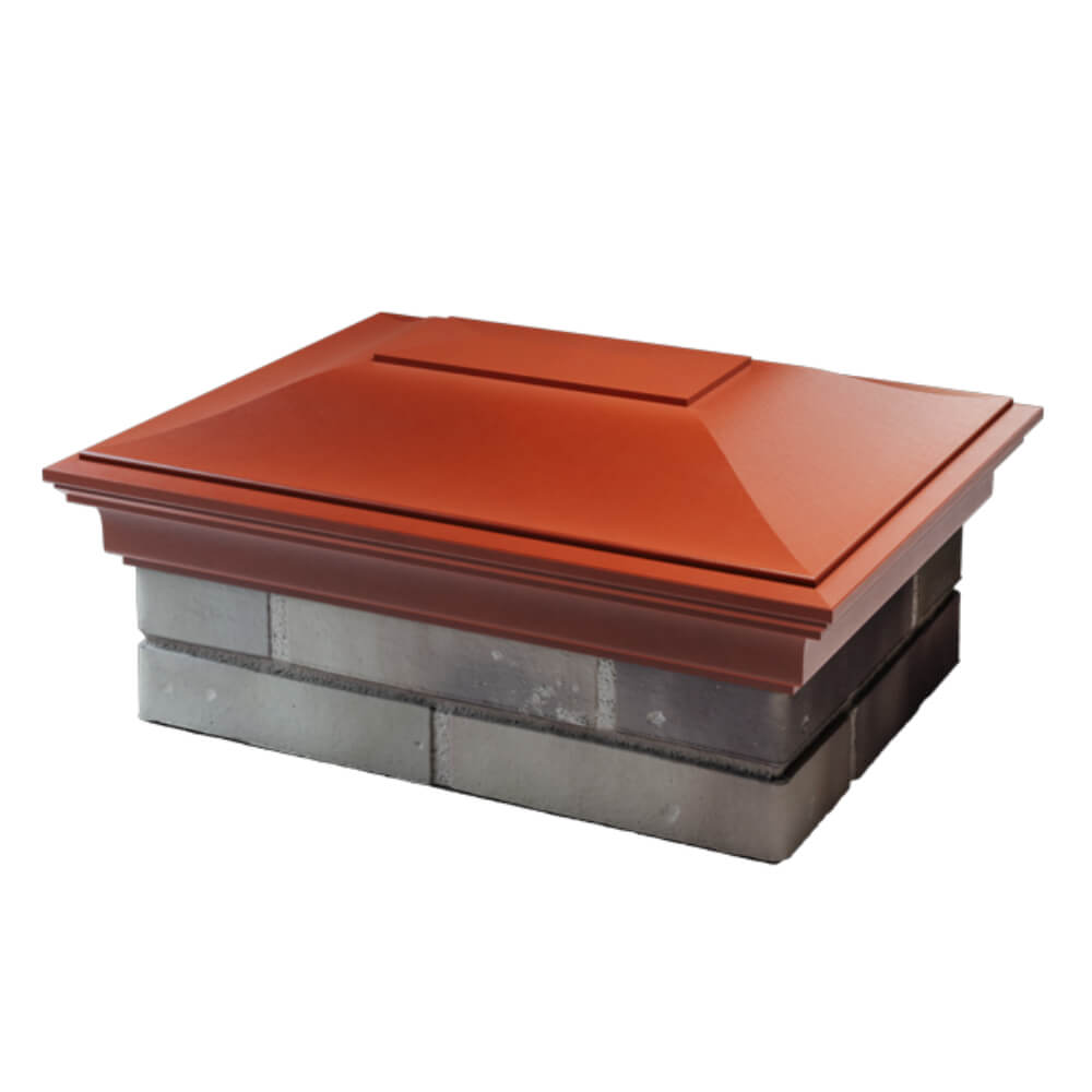 Колпак Zking Монблан Красный на столб 2х1.5 кирпича (515х385мм) в Севастополе фото