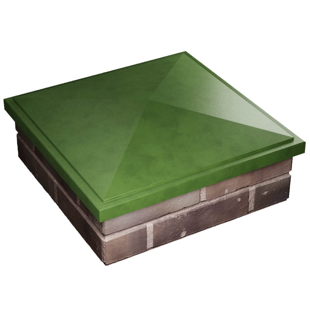 Колпак Zking БонаМоно Зеленый на столб 2х2 кирпича (515х515, 530х530мм) в Севастополе фото