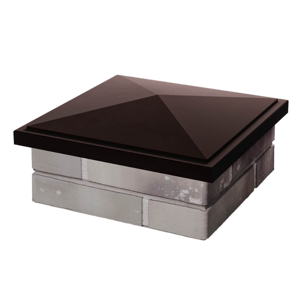 Колпак Zking БонаМоно Коричневый на столб 1.5х1.5 кирпича (385х385, 400х400мм) в Севастополе фото