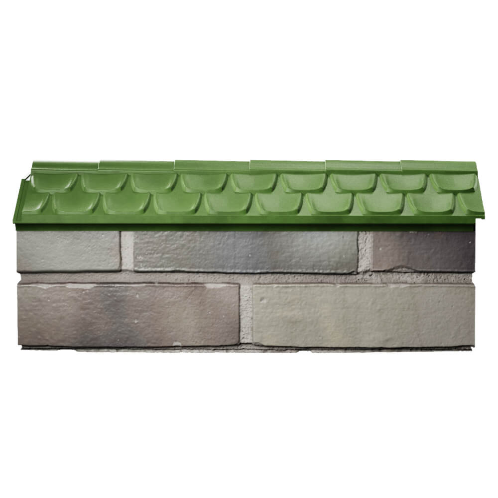 Парапет Zking Эльбрус Зеленый с посадкой на 0.5 кирпича (130мм) в Севастополе фото