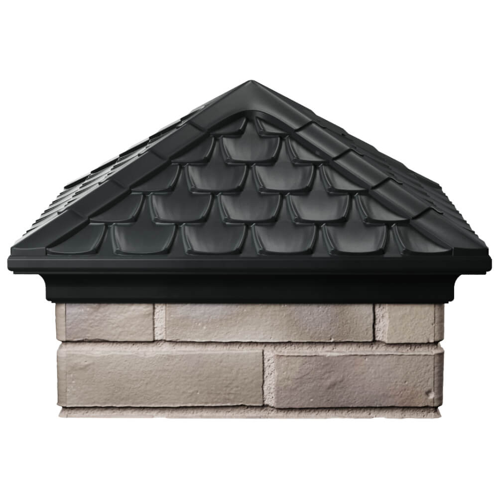 Колпак Zking Эльбрус Черный на столб 1.5х1.5 кирпича (385х385мм) Севастополь фото