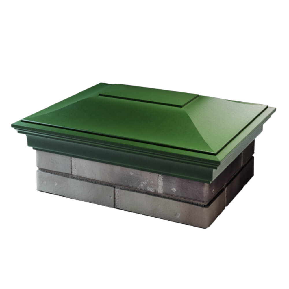 Колпак Zking Монблан Зеленый на столб 2х1.5 кирпича (515х385мм) в Севастополе фото