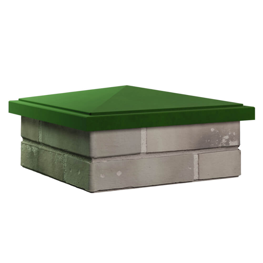 Колпак Zking БонаМоно Зеленый на столб 1.5х1.5 кирпича (385х385, 400х400мм) в Севастополе фото