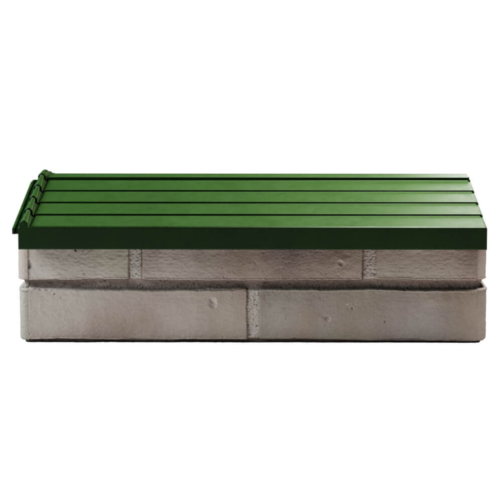 Парапет Zking Бона ХайТек Зеленый с посадкой на 1 кирпич (200/225/255мм) в Севастополе фото