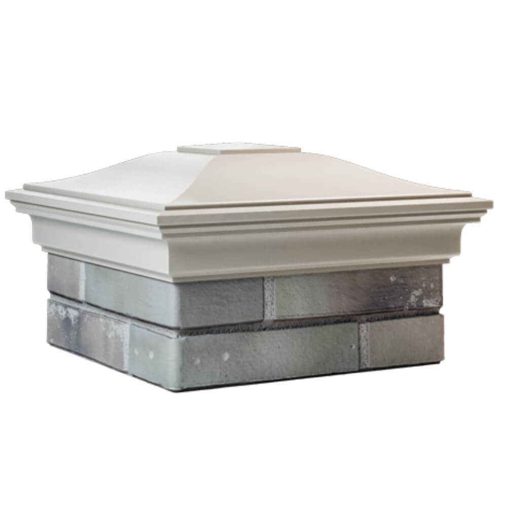 Колпак Zking Монблан Бежевый на столб 1.5х1.5 кирпича (385х385мм) в Севастополе фото