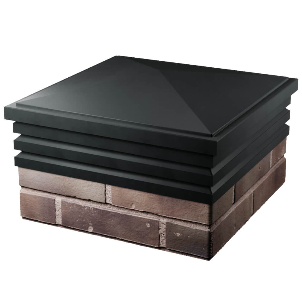 Колпак Zking Бона ХайТек Черный на столб 2х2 кирпича (513х513мм) в Севастополе фото