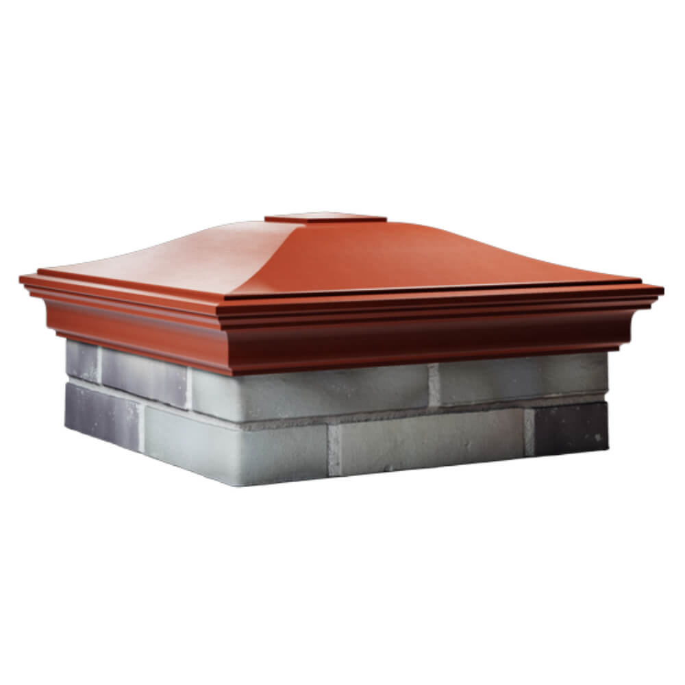 Колпак Zking Монблан Красный на столб 2х2 кирпича (515х515мм) в Севастополе фото