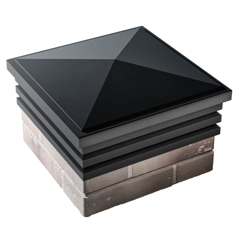 Колпак Zking Бона ХайТек Черный на столб 1.5х1.5 кирпича (385х385мм) в Севастополе фото