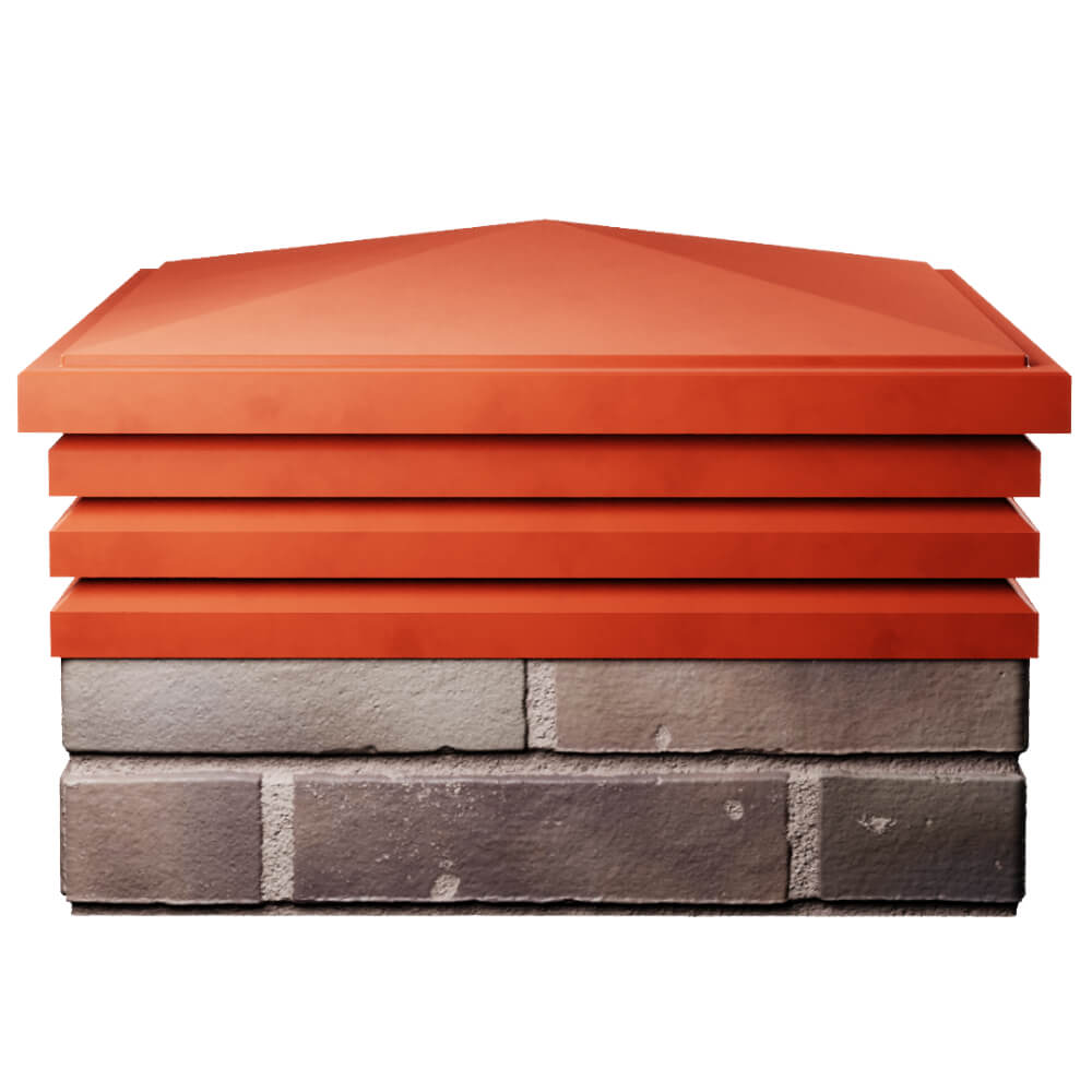 Колпак Zking Бона ХайТек Красный на столб 2х2 кирпича (513х513мм) Севастополь фото