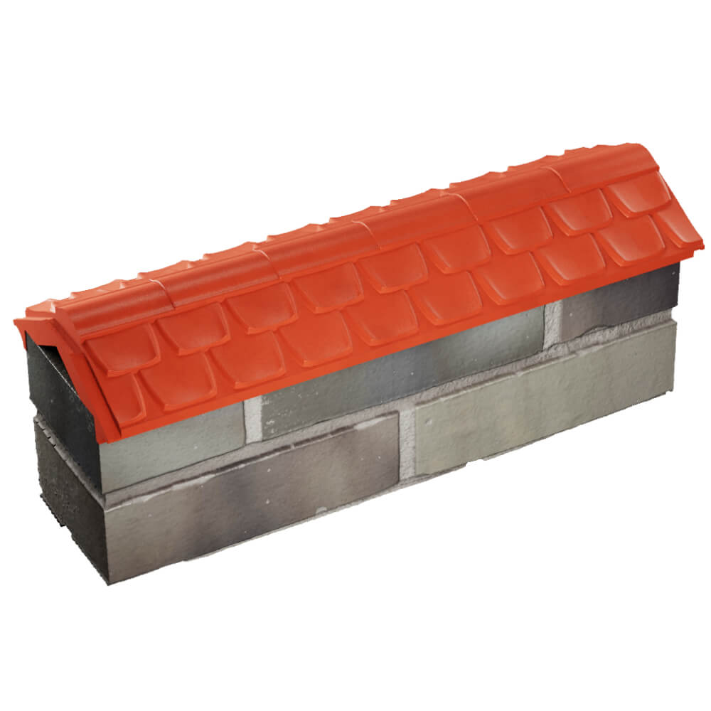 Парапет Zking Эльбрус Красный с посадкой на 0.5 кирпича (130мм) в Севастополе фото