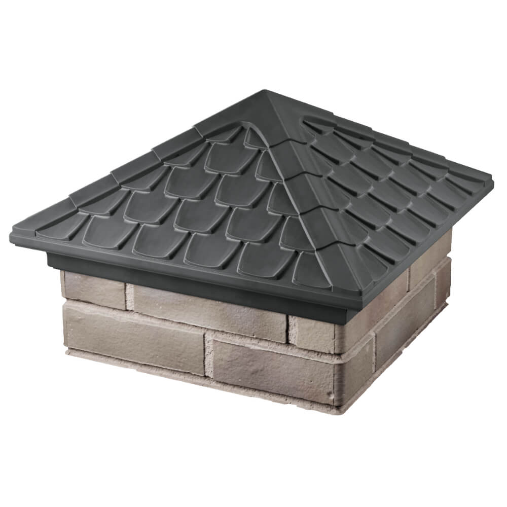 Колпак Zking Эльбрус Серый на столб 1.5х1.5 кирпича (385х385мм) в Севастополе фото