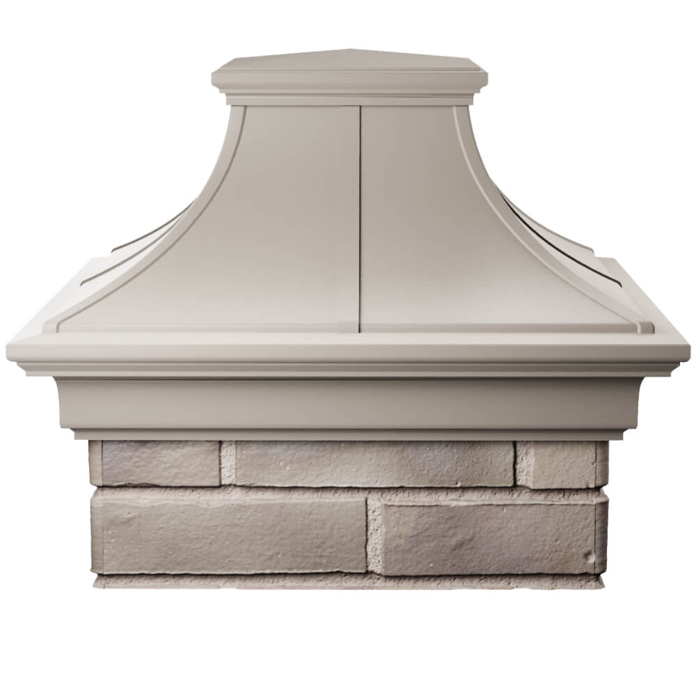 Колпак Zking Монблан Премиум Бежевый на столб 1.5х1.5 кирпича (385х385мм) Севастополь фото