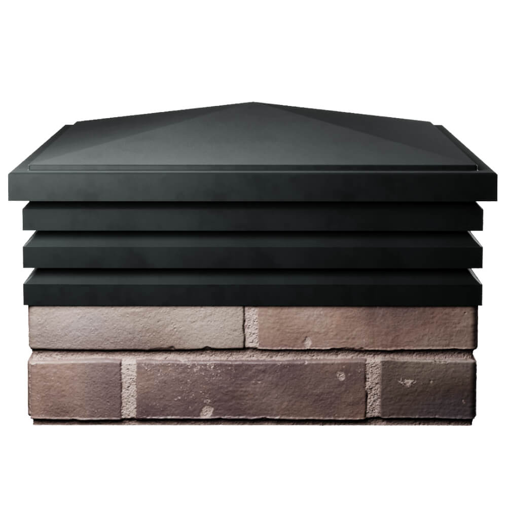 Колпак Zking Бона ХайТек Черный на столб 2х2 кирпича (513х513мм) Севастополь фото