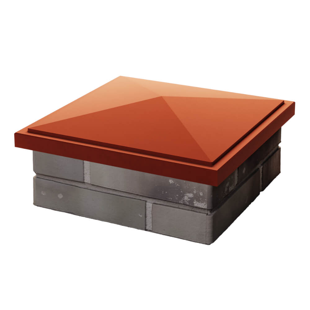 Колпак Zking БонаМоно Красный на столб 1.5х1.5 кирпича (385х385, 400х400мм) в Севастополе фото