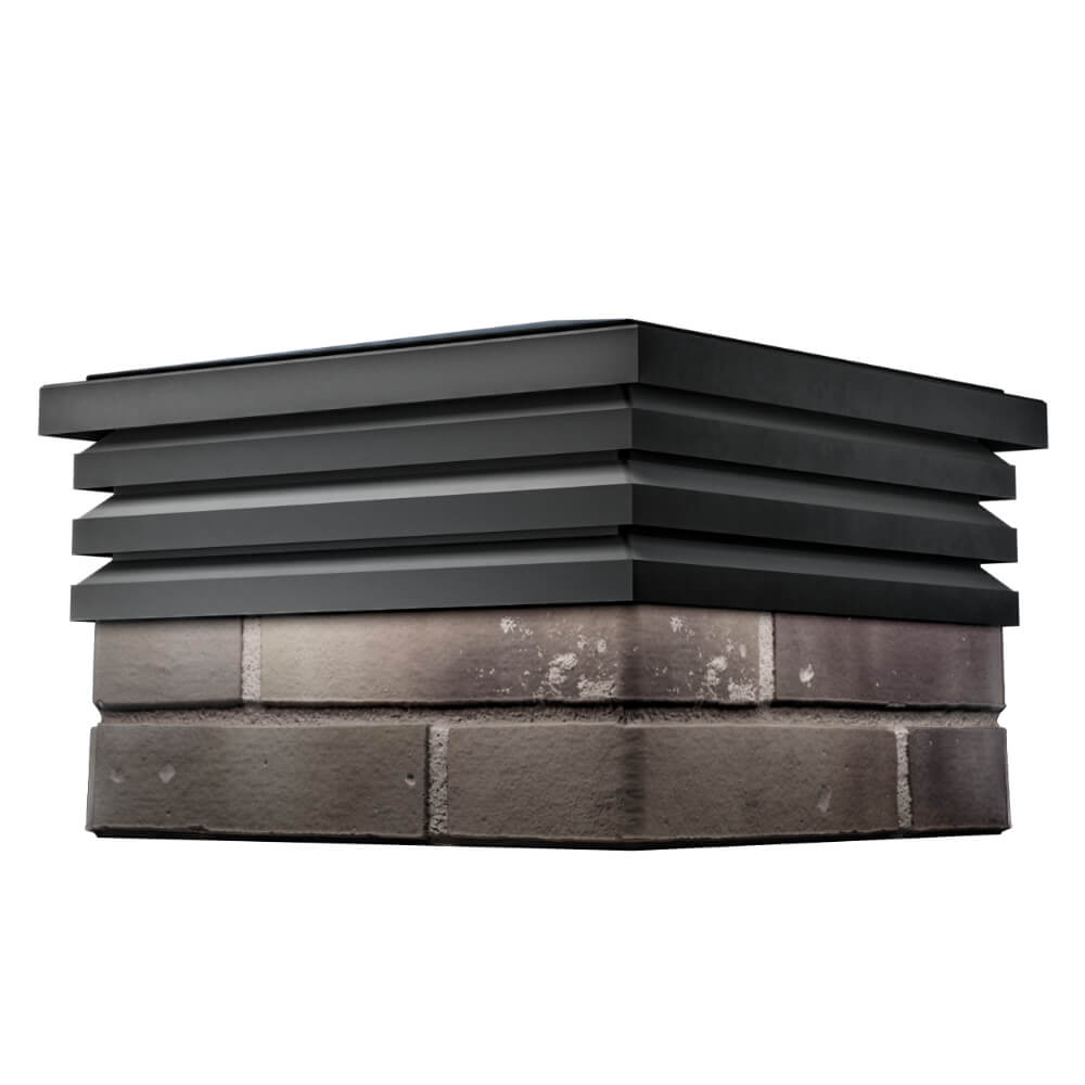 Колпак Zking Бона ХайТек Черный на столб 1.5х1.5 кирпича (385х385мм) в Севастополе фото