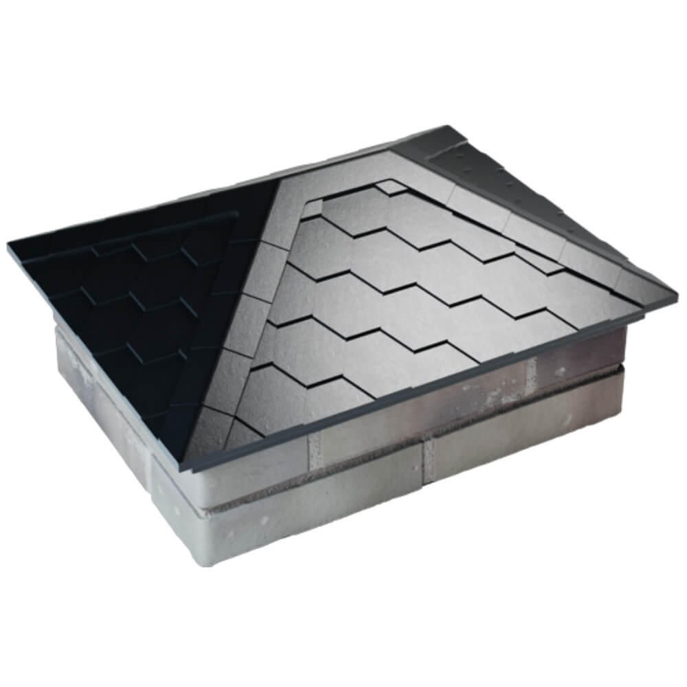 Колпак Zking Эверест Черный на столб 2х1.5 кирпича (520х390мм) Севастополь фото