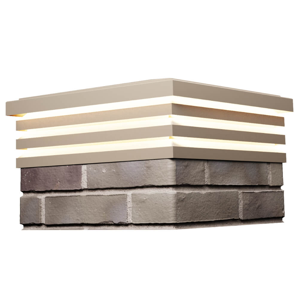 Колпак Zking Бона ХайТек Бежевый на столб 1.5х1.5 кирпича (385х385мм) с подсветкой в Севастополе фото