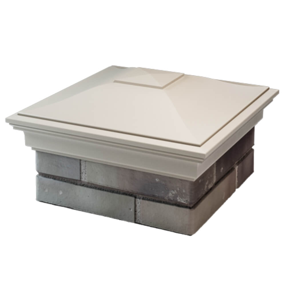 Колпак Zking Монблан Бежевый на столб 1.5х1.5 кирпича (385х385мм) в Севастополе фото