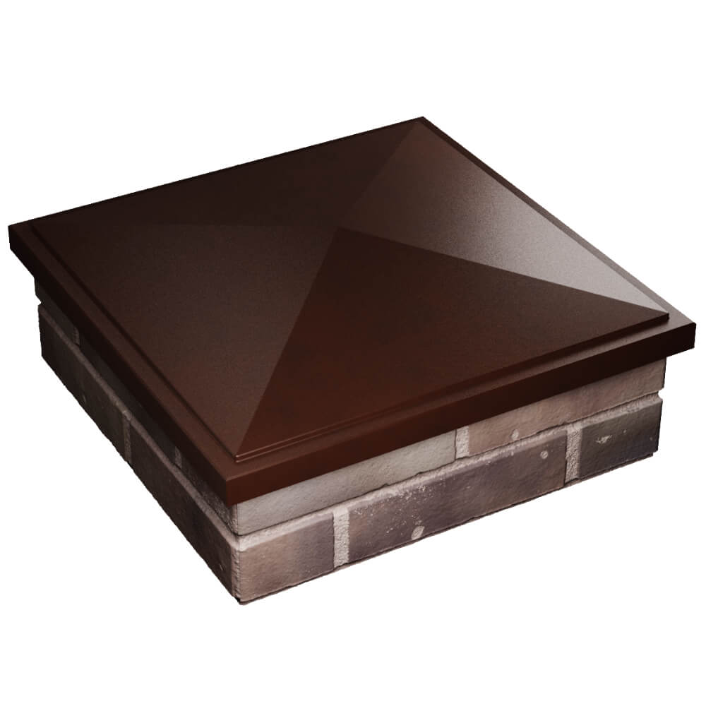 Колпак Zking БонаМоно Коричневый на столб 2х2 кирпича (515х515, 530х530мм) в Севастополе фото