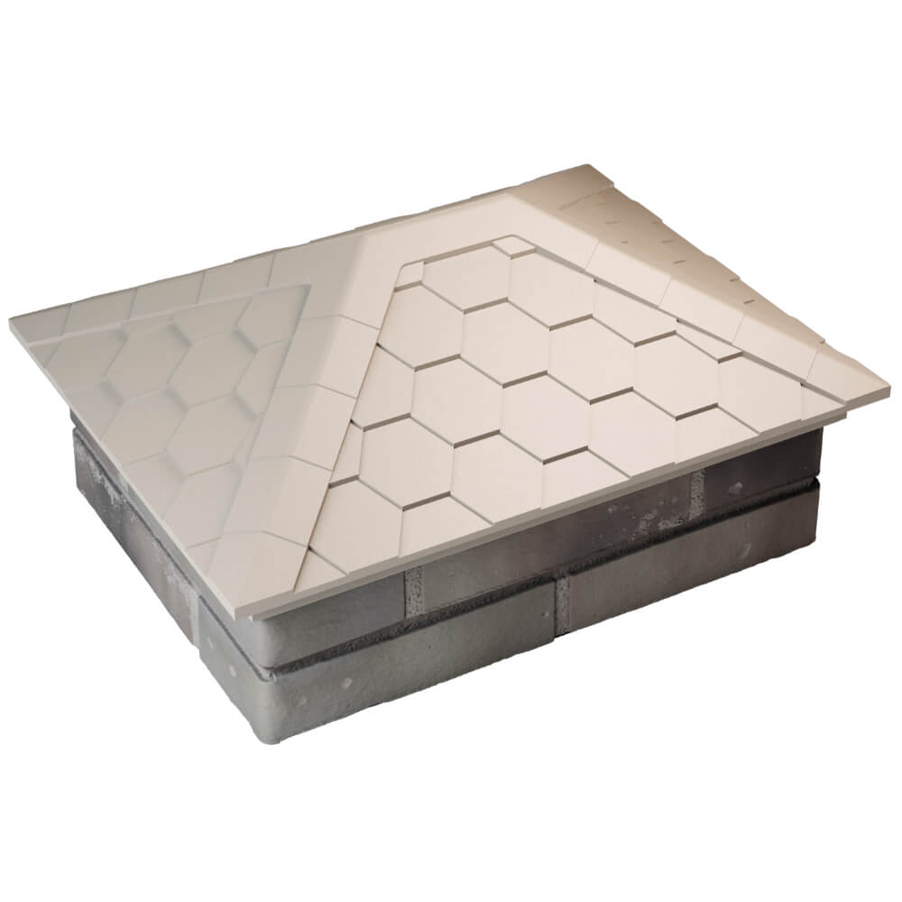 Колпак Zking Эверест Бежевый на столб 2х1.5 кирпича (520х390мм) Севастополь фото