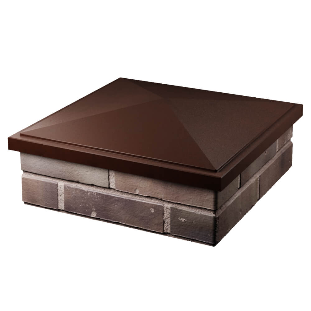 Колпак Zking БонаМоно Коричневый на столб 2х2 кирпича (515х515, 530х530мм) в Севастополе фото