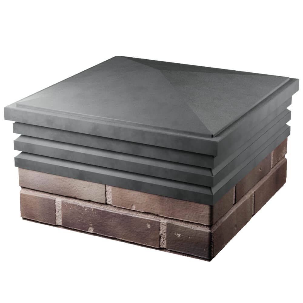 Колпак Zking Бона ХайТек Серый на столб 2х2 кирпича (513х513мм) в Севастополе фото