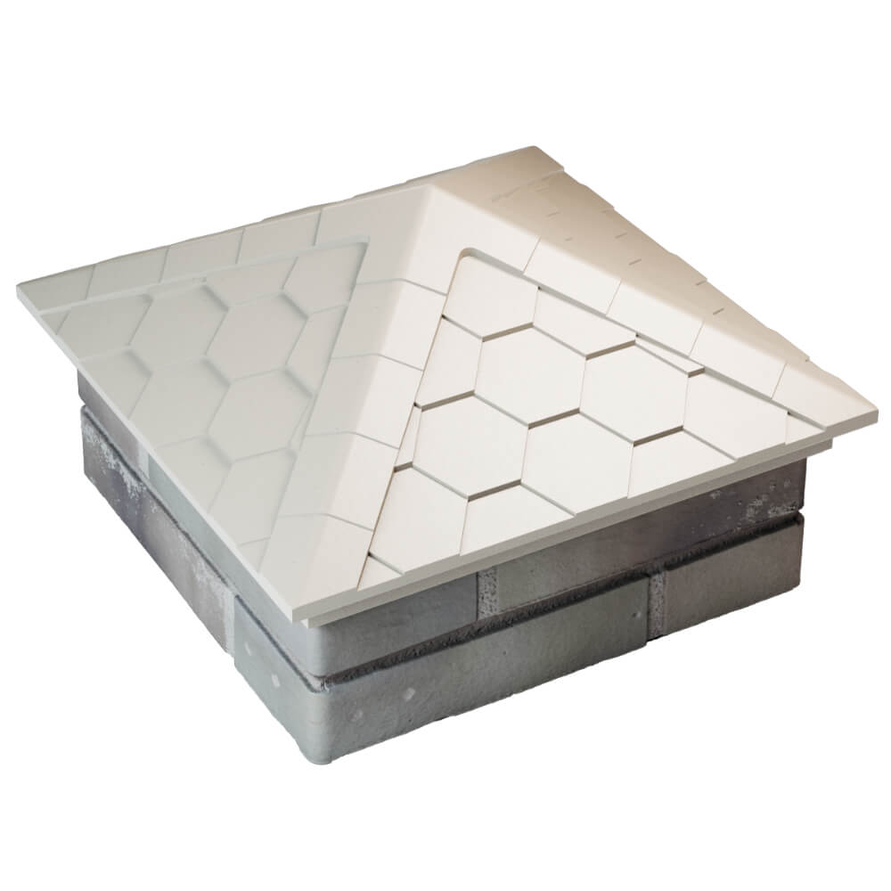 Колпак Zking Эверест Бежевый на столб 1.5х1.5 кирпича (390х390мм) в Севастополе фото