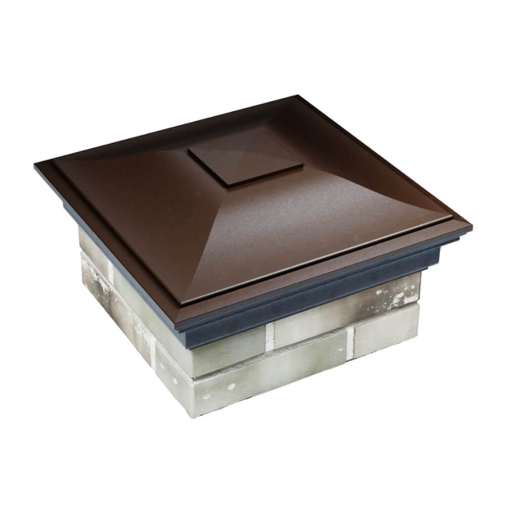 Колпак Zking Монблан Коричневый на столб 1.5х1.5 еврокирпича 0.7НФ (355х355мм) в Севастополе фото