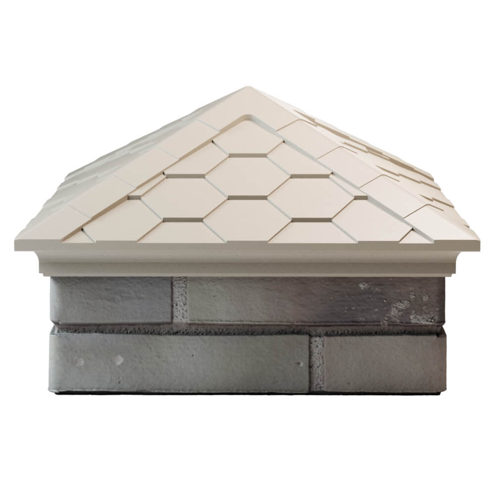 Колпак Zking Эверест Бежевый на столб 1.5х1.5 кирпича (390х390мм) Севастополь фото