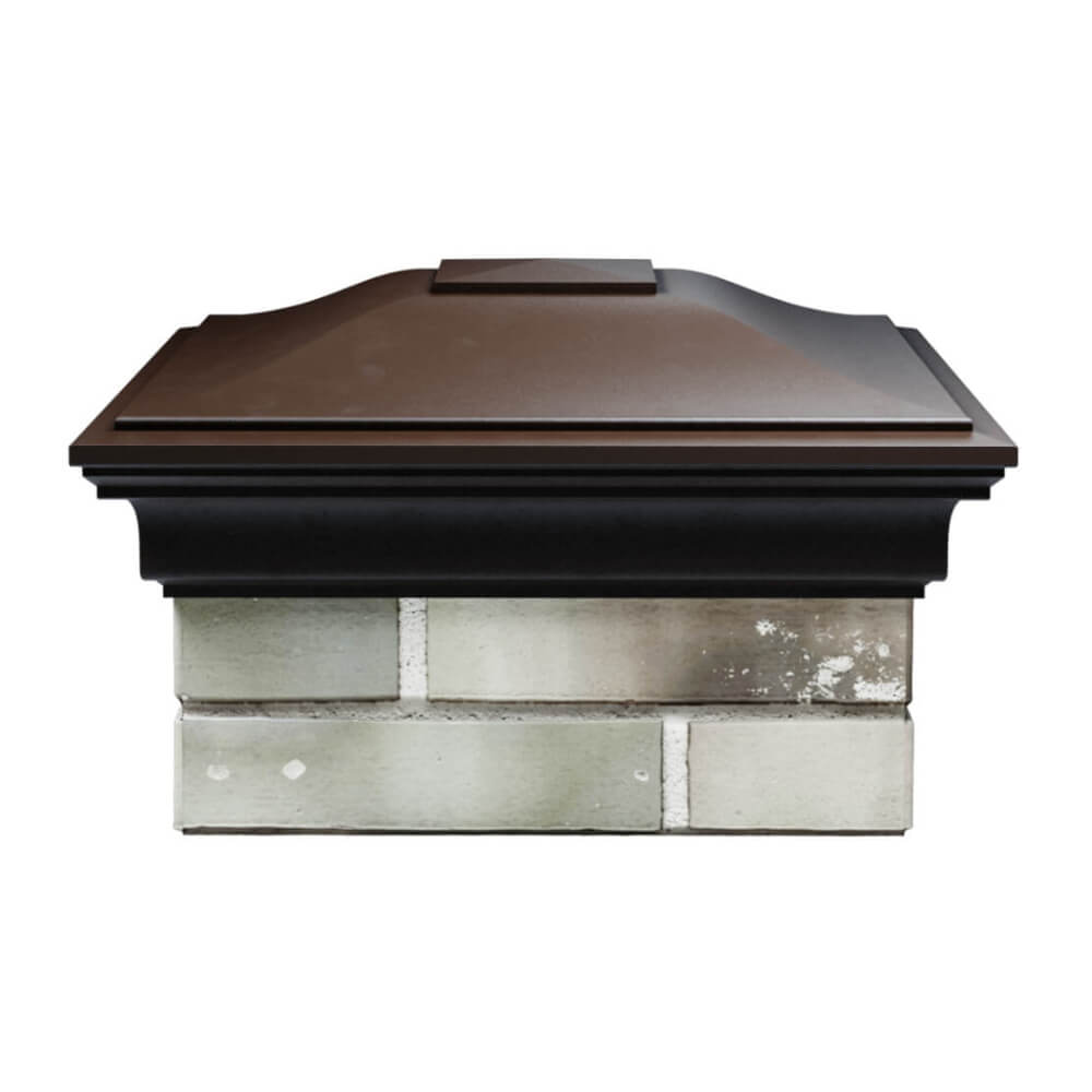 Колпак Zking Монблан Коричневый на столб 1.5х1.5 еврокирпича 0.7НФ (355х355мм) Севастополь фото