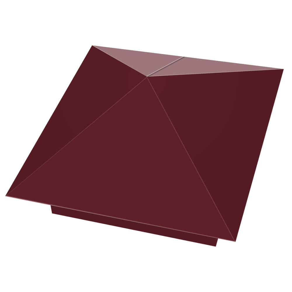 Колпак металлический 390х390мм RAL3005 Красное Вино заборный Севастополь фото