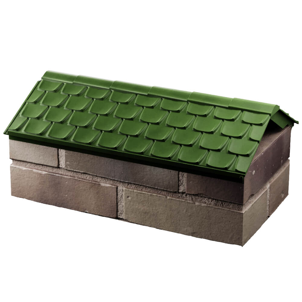 Парапет Zking Эльбрус Зеленый с посадкой на 1 кирпич (255мм) в Севастополе фото