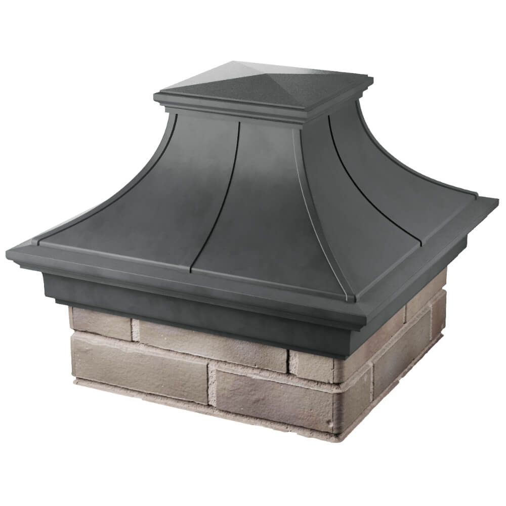 Колпак Zking Монблан Премиум Серый на столб 1.5х1.5 кирпича (385х385мм) в Севастополе фото