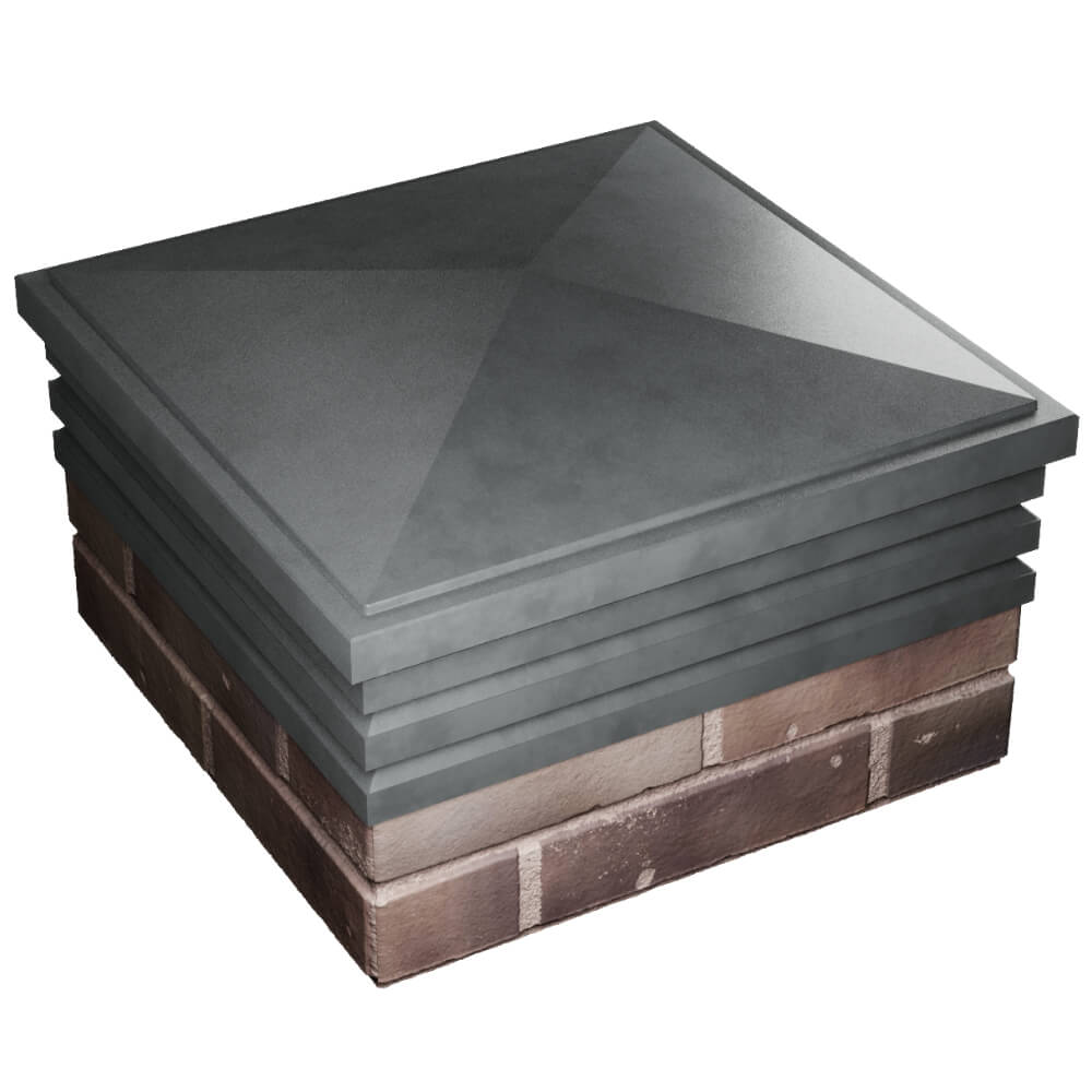 Колпак Zking Бона ХайТек Серый на столб 2х2 кирпича (513х513мм) в Севастополе фото