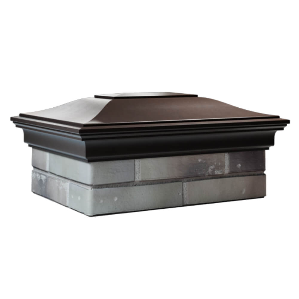 Колпак Zking Монблан Коричневый на столб 2х1.5 кирпича (515х385мм) в Севастополе фото