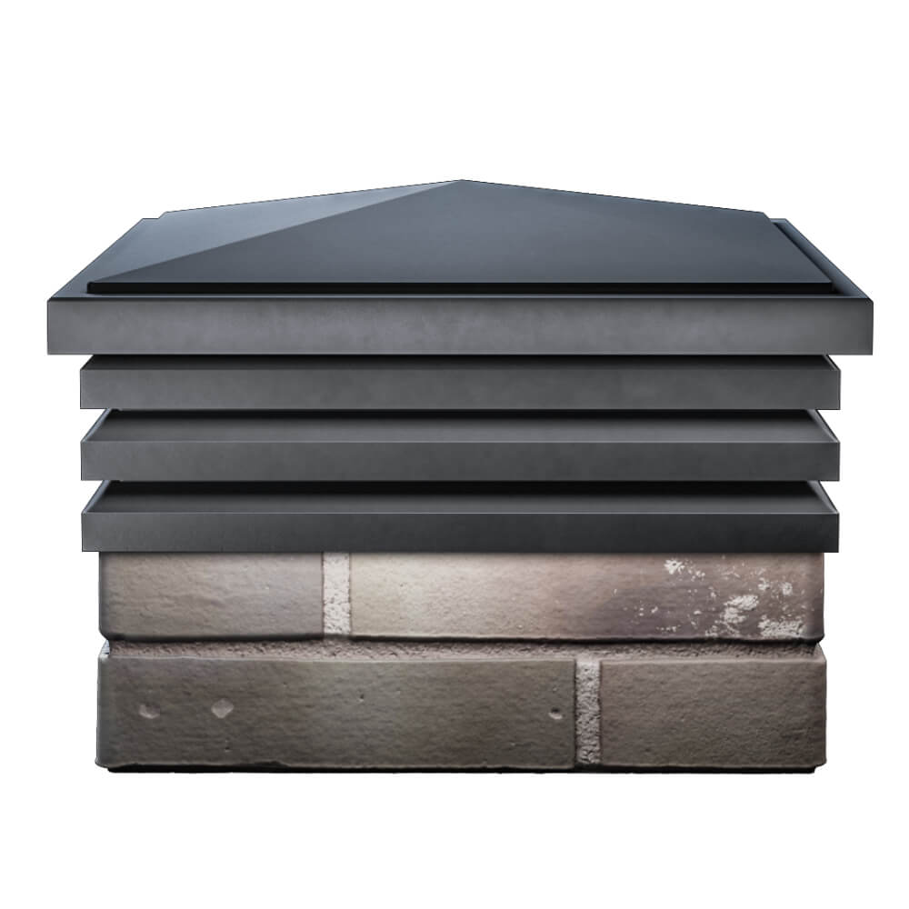 Колпак Zking Бона ХайТек Серый на столб 1.5х1.5 кирпича (385х385мм) Севастополь фото