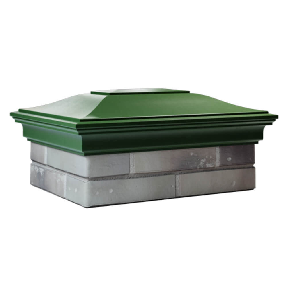 Колпак Zking Монблан Зеленый на столб 2х1.5 кирпича (515х385мм) в Севастополе фото