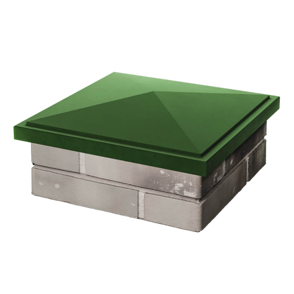 Колпак Zking БонаМоно Зеленый на столб 1.5х1.5 кирпича (385х385, 400х400мм) в Севастополе фото