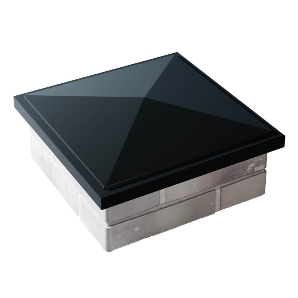 Колпак Zking БонаМоно Черный на столб 1.5х1.5 кирпича (385х385, 400х400мм) в Севастополе фото