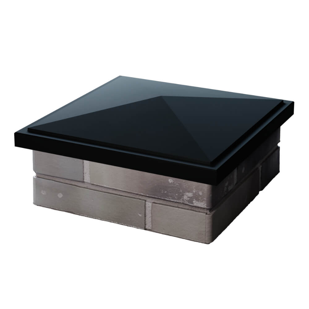 Колпак Zking БонаМоно Черный на столб 1.5х1.5 кирпича (385х385, 400х400мм) в Севастополе фото