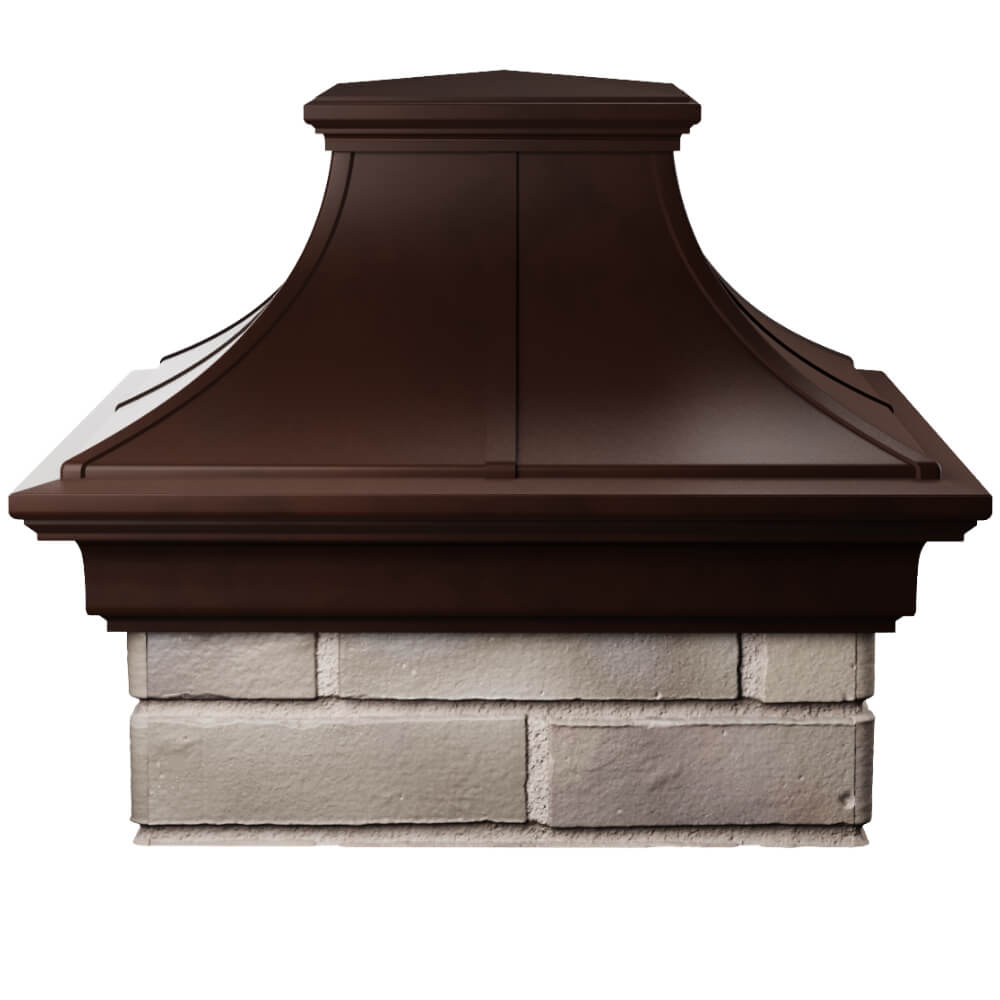 Колпак Zking Монблан Премиум Коричневый на столб 1.5х1.5 кирпича (385х385мм) Севастополь фото