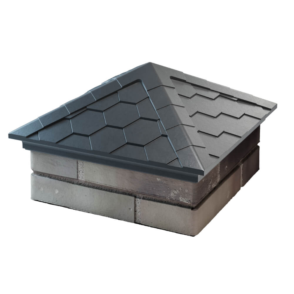 Колпак Zking Эверест Серый на столб 1.5х1.5 кирпича (390х390мм) в Севастополе фото