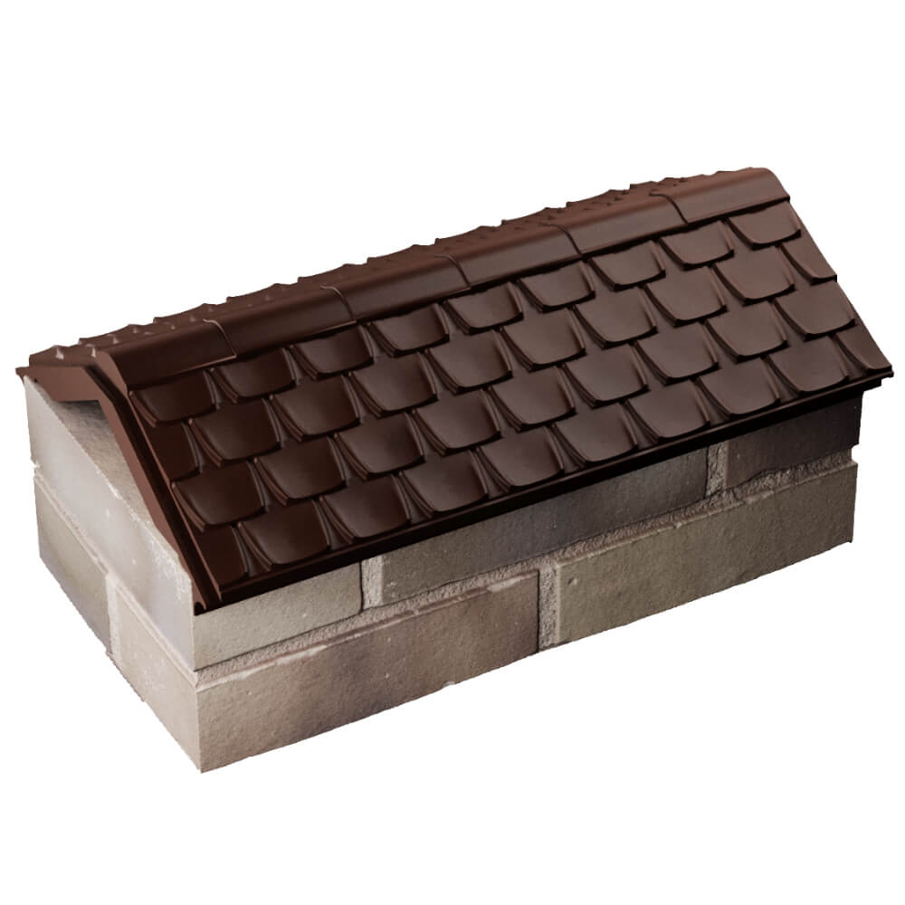 Парапет Zking Эльбрус Коричневый с посадкой на 1 кирпич (255мм) в Севастополе фото