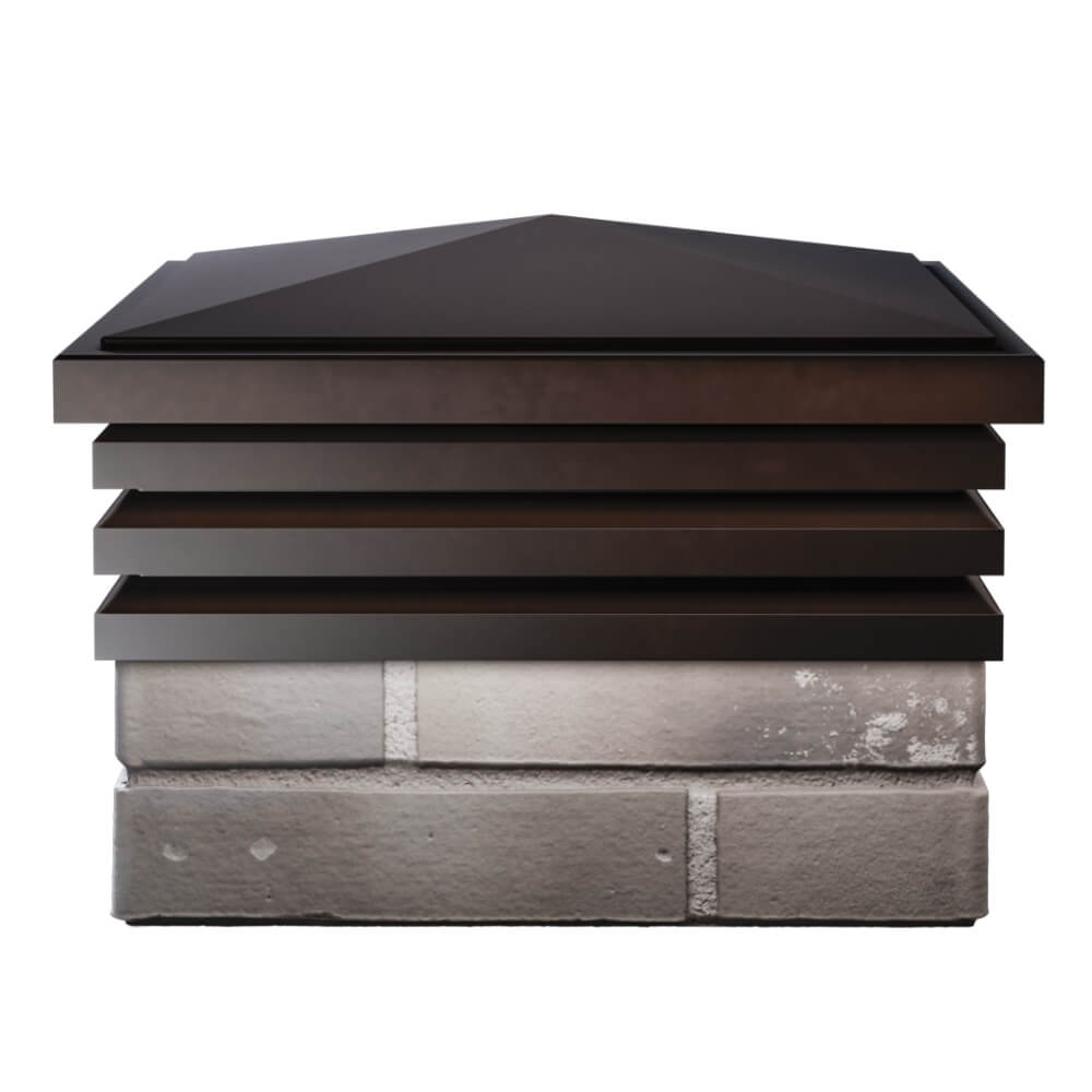 Колпак Zking Бона ХайТек Коричневый на столб 1.5х1.5 кирпича (385х385мм) Севастополь фото